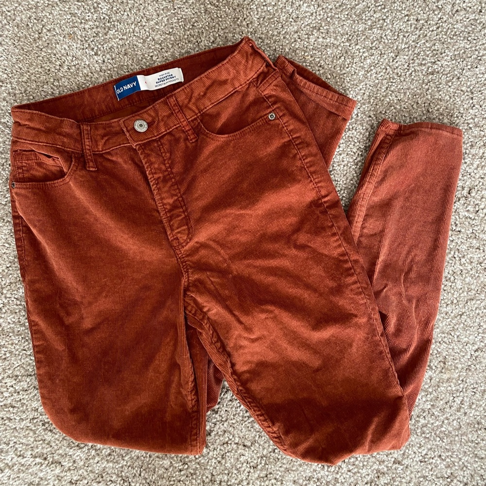 High waisted corduroy pants